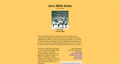 Desktop Screenshot of jansbiblenotes.com